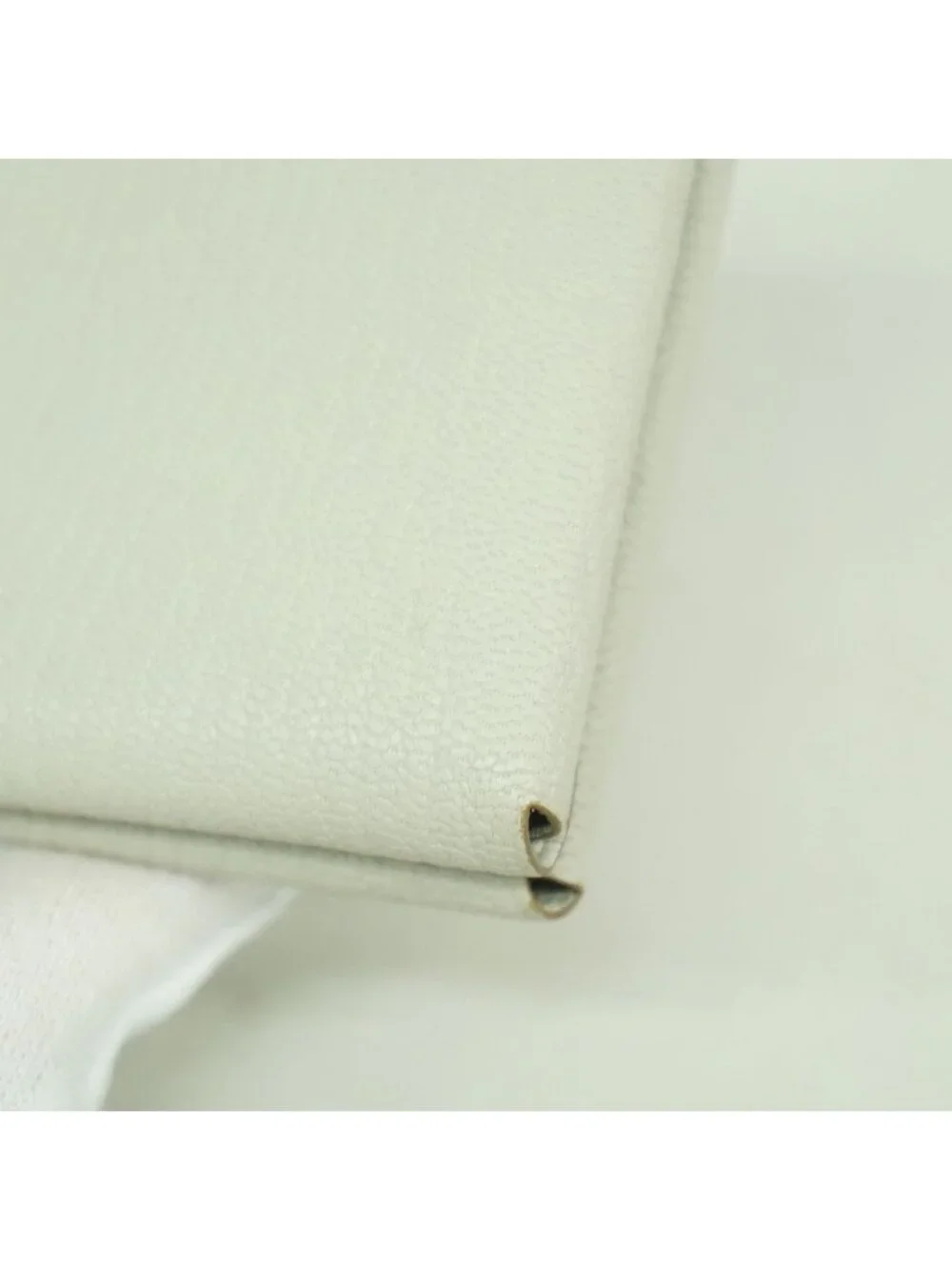 Hermes Coin Purse Calvi Duo Chevre Mysore Pearl Gray Silver
